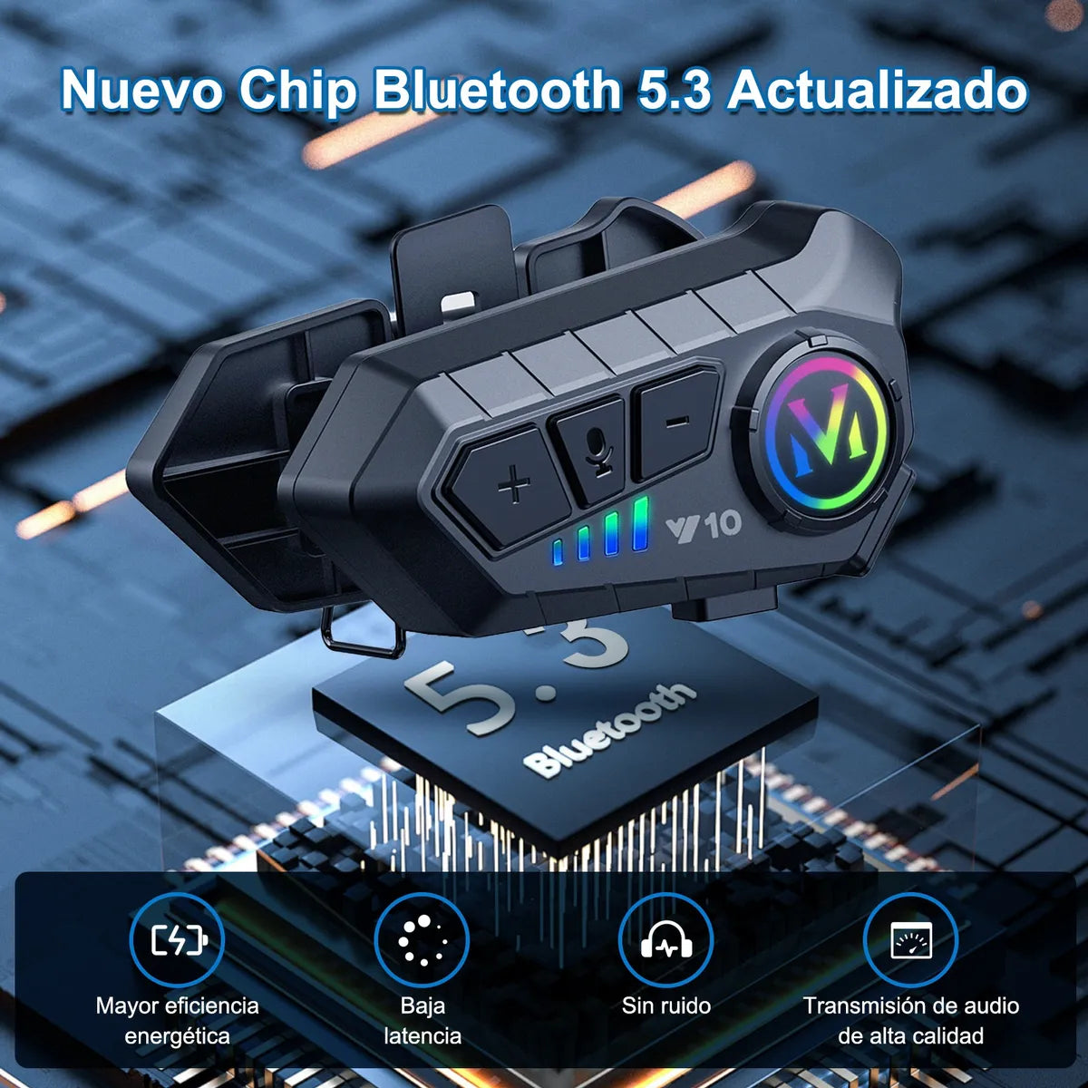 Intercomunicador para cascos Y10 COMBO 2 X 1